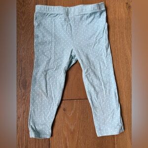 Kids head quarters legging Pants size 2T teal blue polka dot